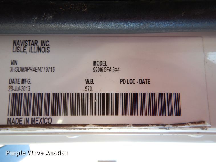 image for item MT9847 2014 International 9900i  semi truck