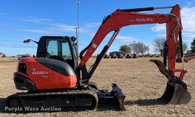 image for item DL0738 2020 Kubota KX080-4S2 mini excavator