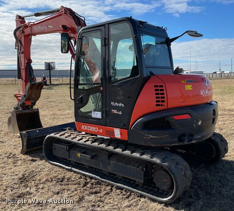 image for item DL0738 2020 Kubota KX080-4S2 mini excavator