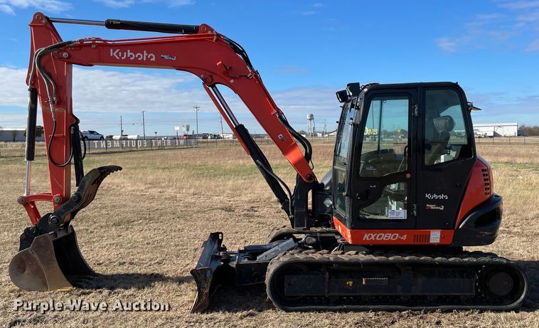 image for item DL0738 2020 Kubota KX080-4S2 mini excavator