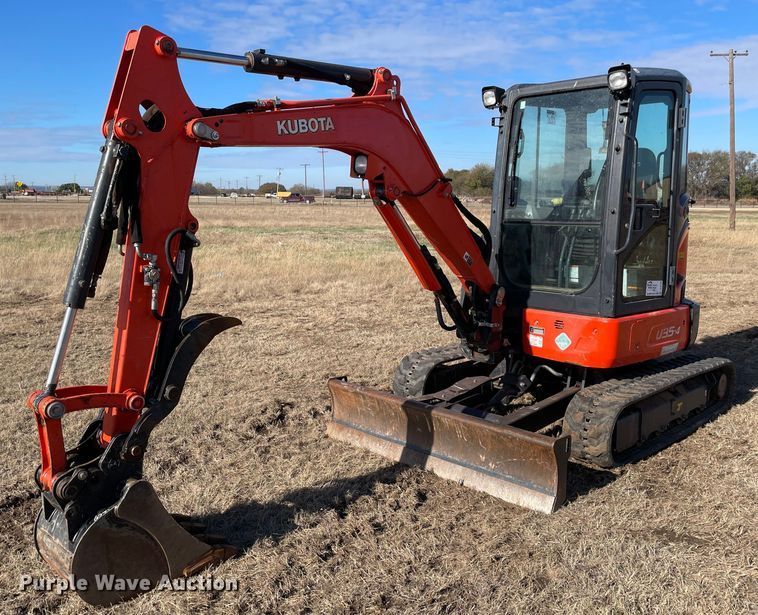 image for item DL0739 2019 Kubota U35-4 mini excavator