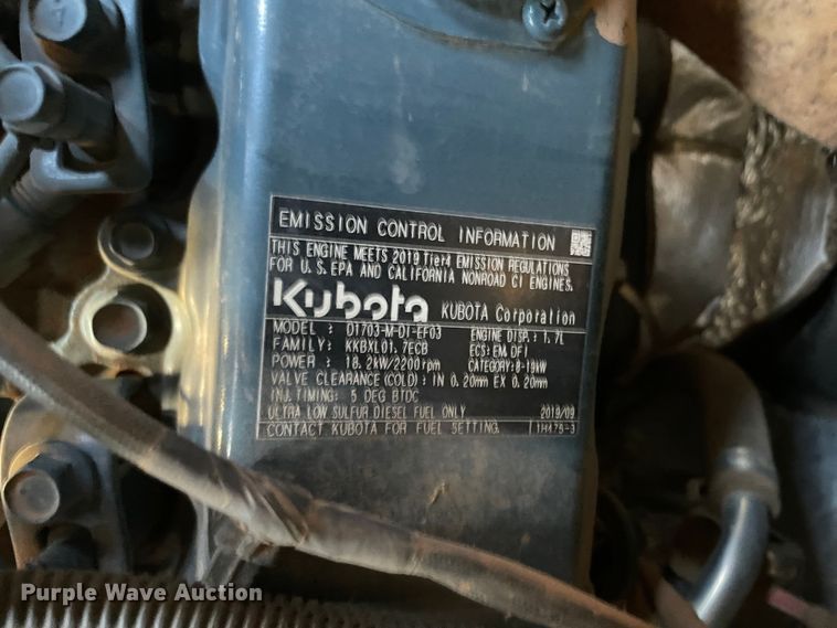 image for item DL0739 2019 Kubota U35-4 mini excavator