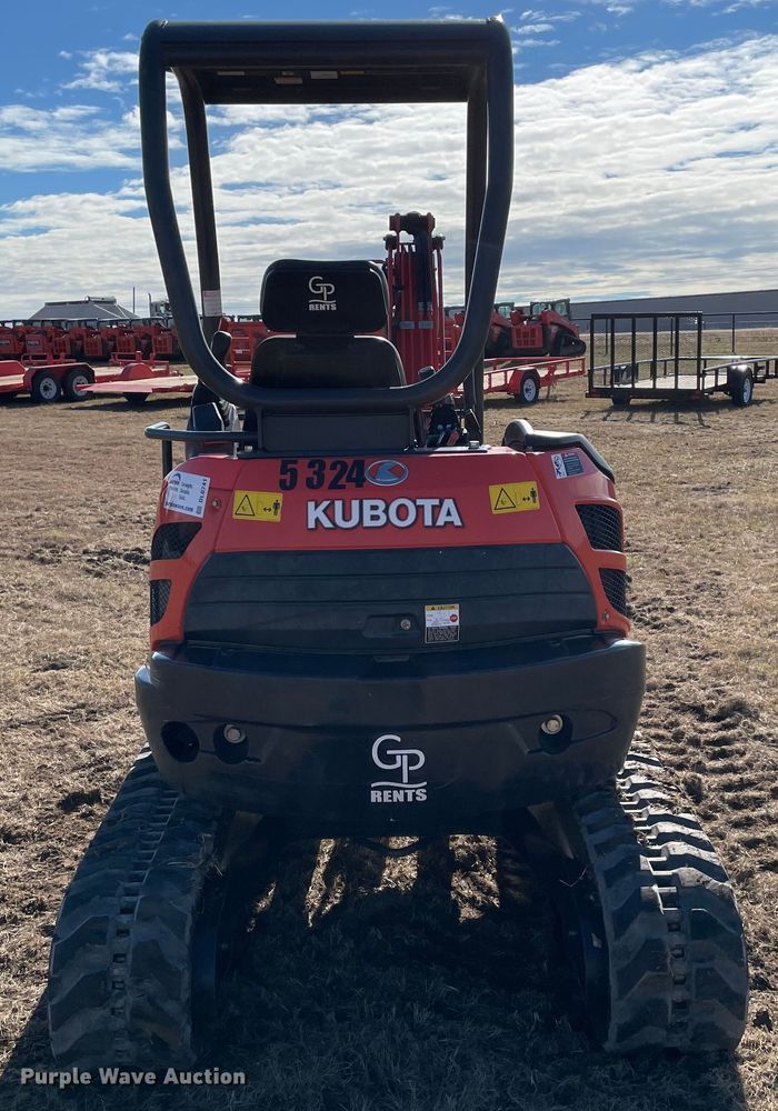 image for item DL0741 2020 Kubota U25 mini excavator