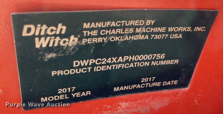 image for item DL0742 2017 Ditch Witch C24X trencher