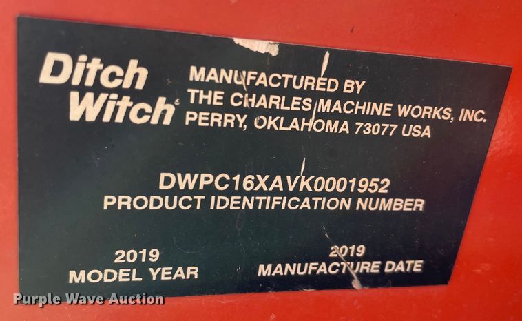 image for item DL0744 2019 Ditch Witch C16X  trencher