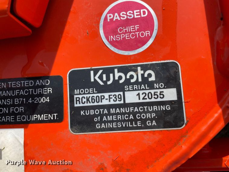 image for item DN7498 2017 Kubota F3990  lawn mower