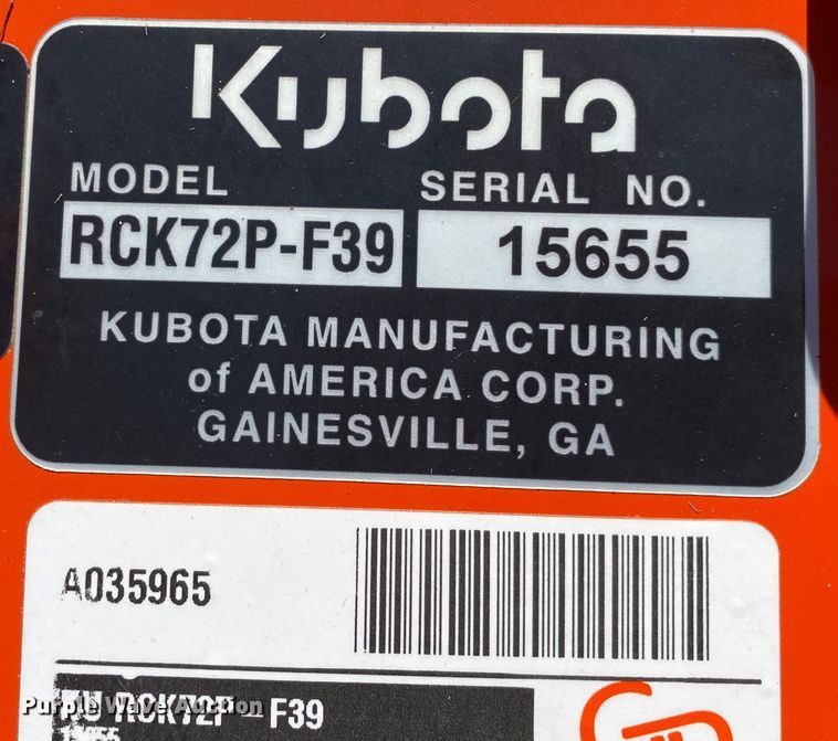 image for item DN7500 2014 Kubota F3990  lawn mower