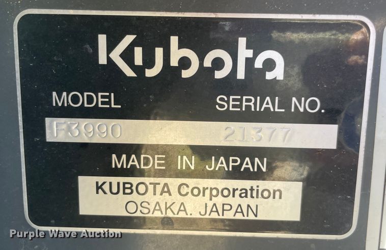 image for item DN7503 Kubota F3990  lawn mower