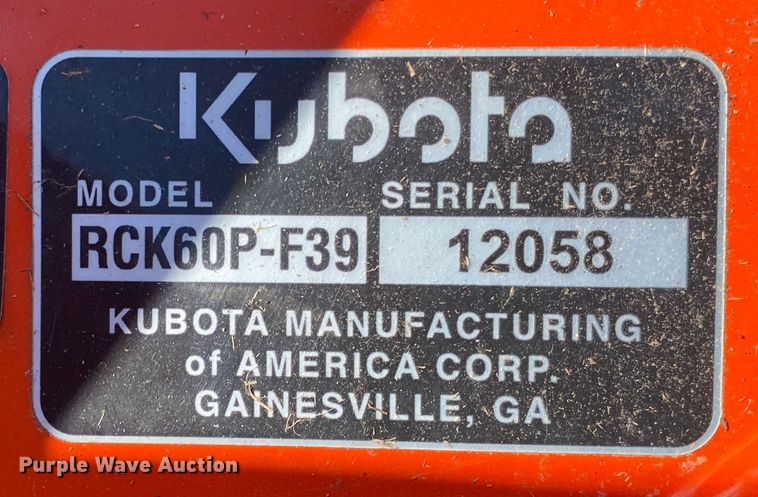 image for item DN7504 2017 Kubota F3990  lawn mower