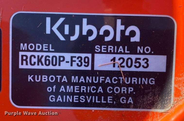 image for item DN7505 2017 Kubota F3990  lawn mower