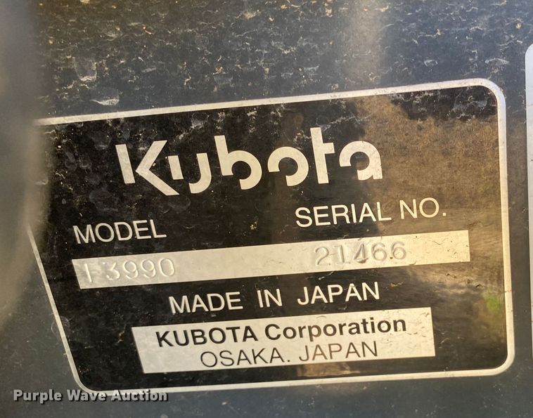 image for item DN7505 2017 Kubota F3990  lawn mower