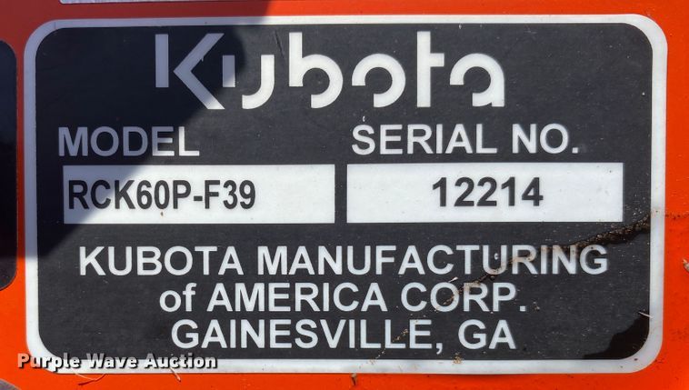 image for item DN7508 2018 Kubota F3990  lawn mower