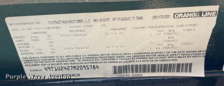 image for item DN7525 2021 CM Trailers TU10-20BK4CR  utility trailer