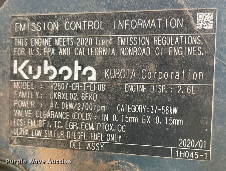 image for item DN7558 2021 Kubota SSV65P  skid steer loader