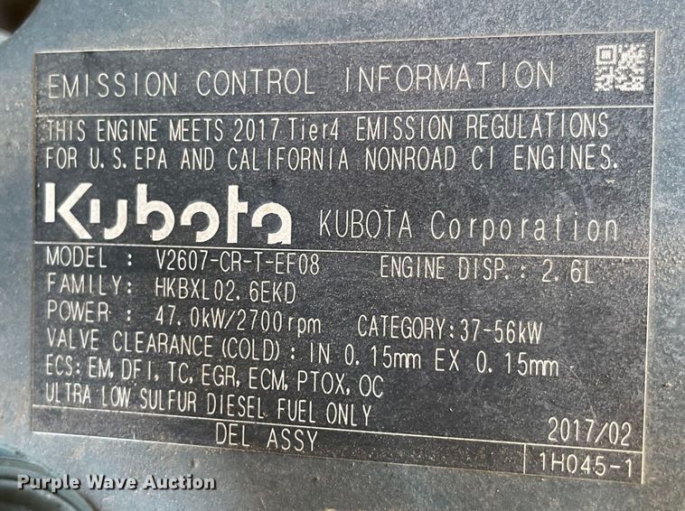 image for item DN7563 2019 Kubota SSV65P  skid steer loader