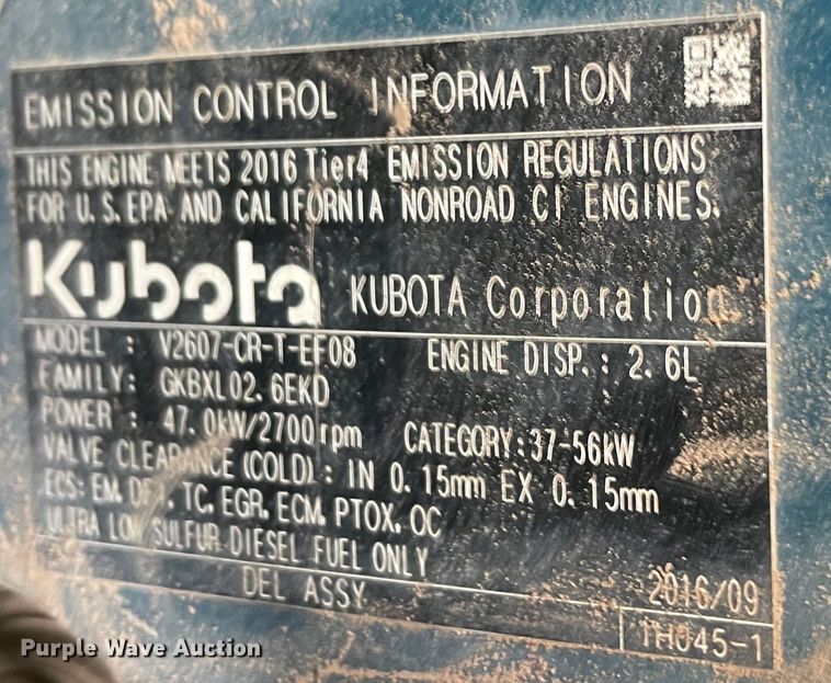 image for item DN7589 2019 Kubota SSV65  skid steer loader