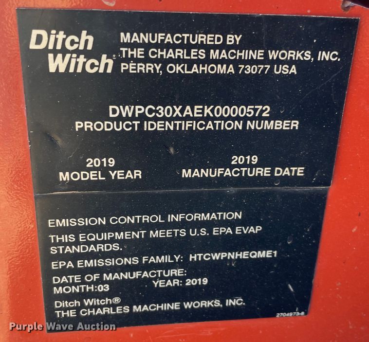 image for item DN7636 2019 Ditch Witch C30X  trencher