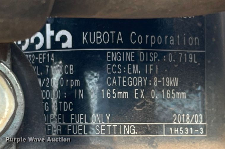 image for item MI9555 Kubota K008-3  mini excavator