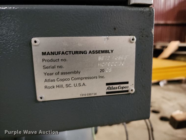 image for item DC6171 2008 Atlas Copco GA15FF  air compressor