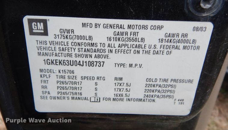 image for item DI6846 2004 GMC Yukon Denali  SUV