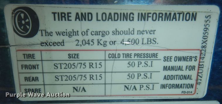 image for item DI6877 2008 Pace American JV714TA2  enclosed cargo trailer