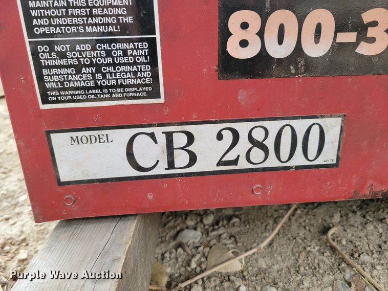 image for item DM8113 Clean Burn CB2800  oil burning furnace