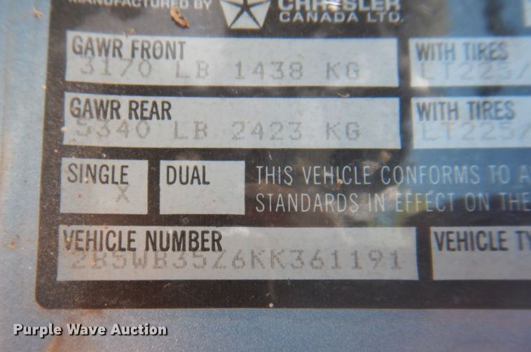 image for item DP0389 Dodge Ram 350  van