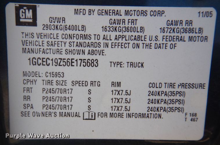 image for item DP0433 2006 Chevrolet Silverado 1500  Ext. Cab pickup truck