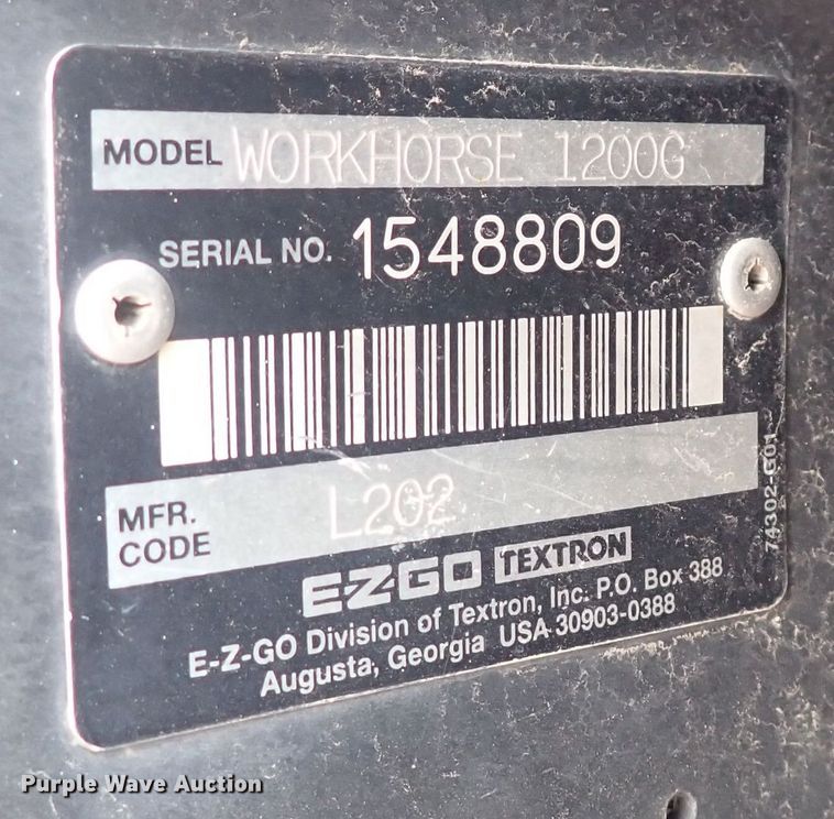 image for item DQ4942 Ez-go Workhorse 1200G  golf cart