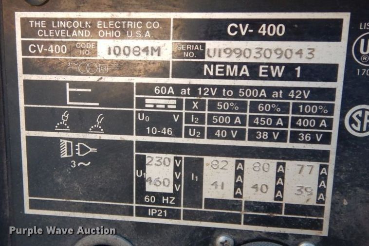 image for item HF9468 Lincoln CV-400  welder