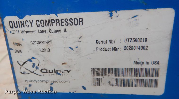image for item HU9458 Quincy  air compressor