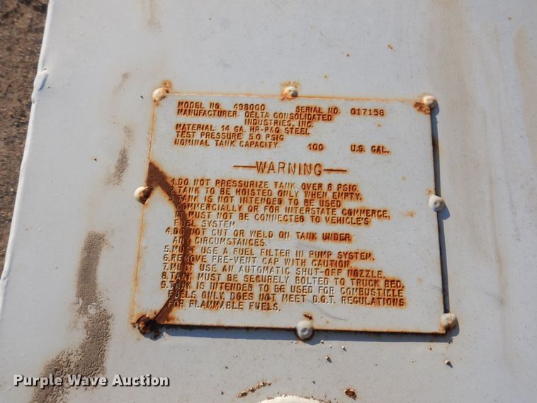 image for item JL9789 (2) Delta Consolidated Industries Inc 498000 auxiliary fuel tanks