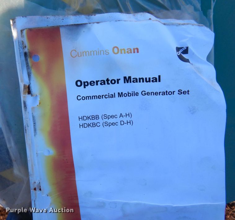 image for item JL9819 Cummins Onan 5HDKBB-6880H  generator