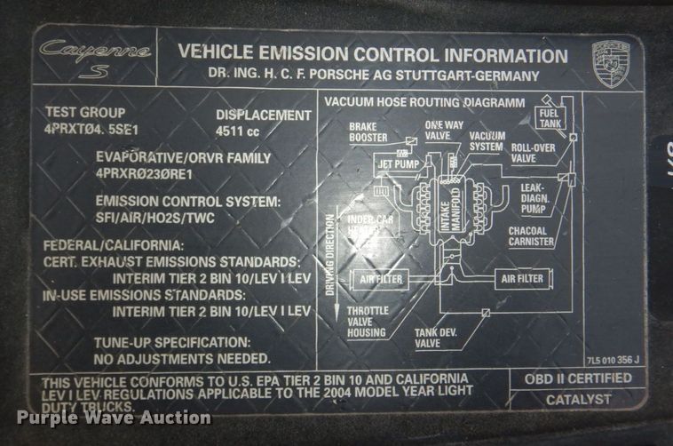 image for item JZ9045 2004 Porsche Cayenne S  SUV
