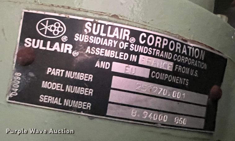 image for item KF9725 Sullair 185DPQJD  air compressor