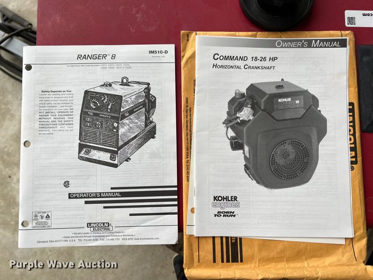 image for item KF9727 Lincoln Electric Ranger 8  welder/generator