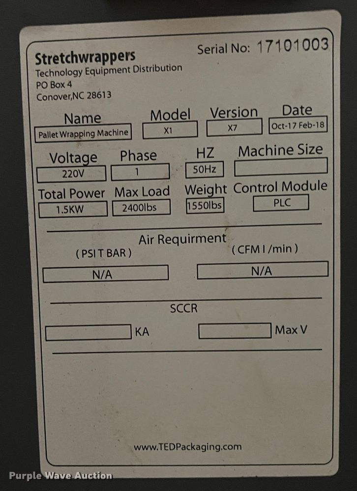 image for item KF9777 Stretchwrappers X1  shrink wrapping machine