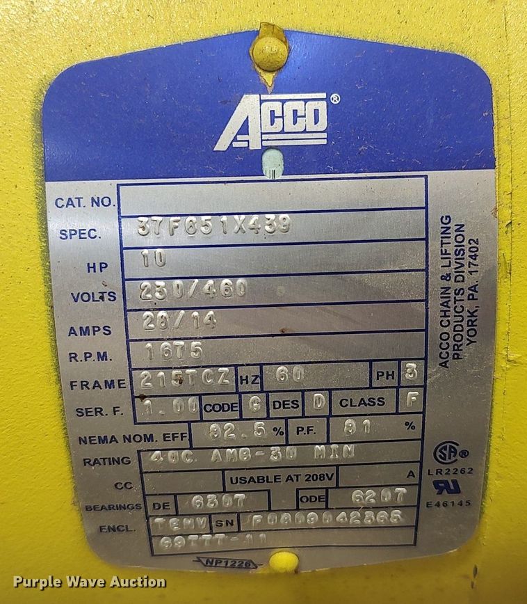 image for item KI9978 Acco  hoist