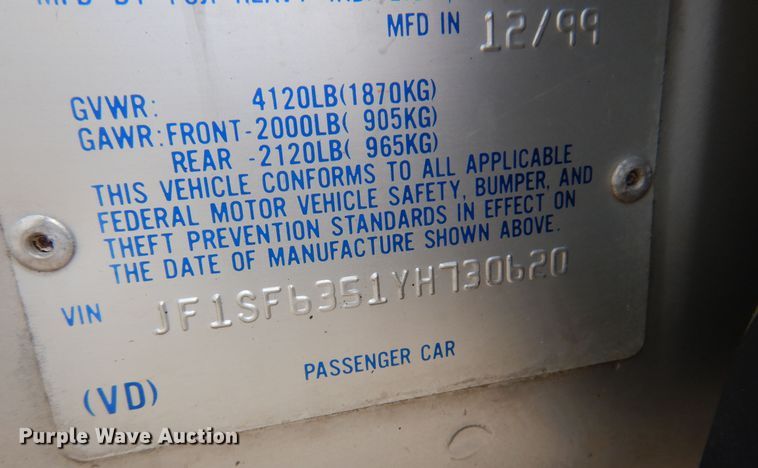image for item KJ9010 2000 Subaru Forester  SUV
