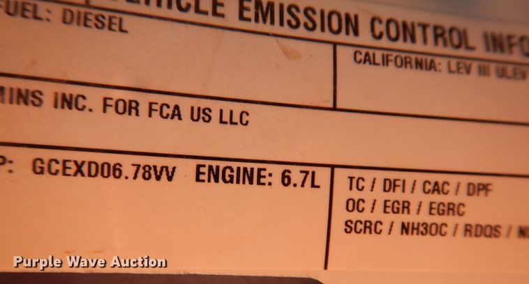 image for item KW9648 2016 Dodge Ram 2500HD  Crew Cab pickup truck