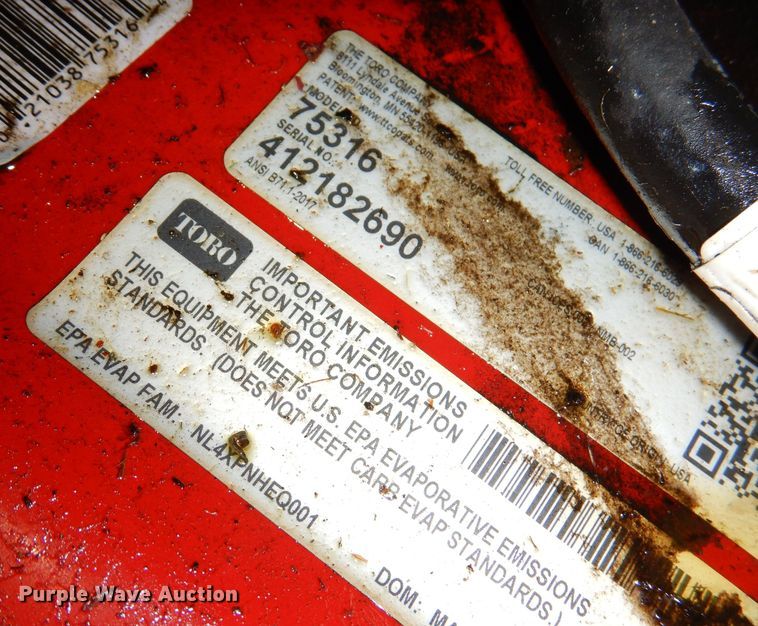 image for item KW9697 2022 Toro Titan  ZTR lawn mower