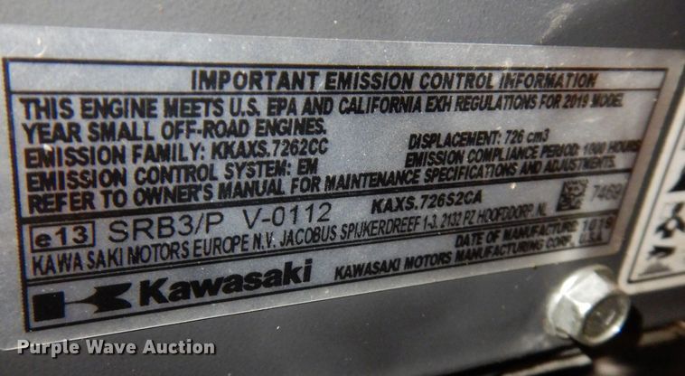 image for item KW9698 2019 Scag Tiger Cat II  ZTR lawn mower