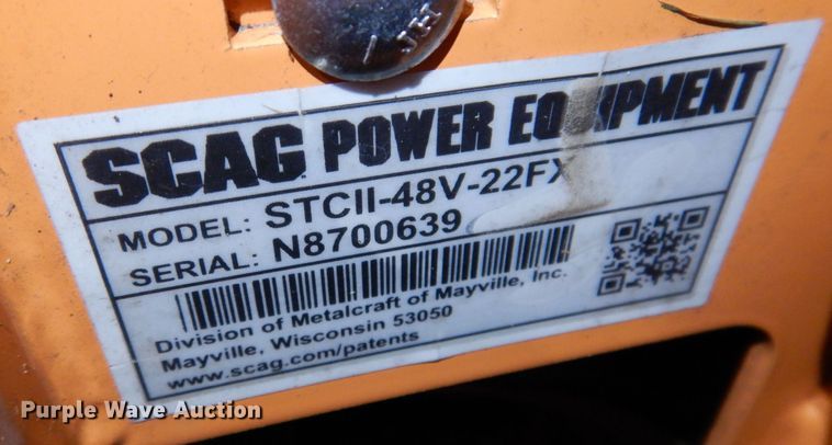 image for item KW9698 2019 Scag Tiger Cat II  ZTR lawn mower