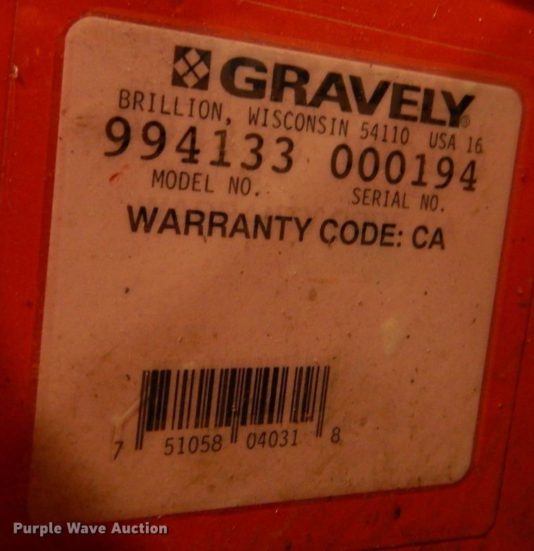 image for item KW9704 2016 Gravely Pro-Stance 52  ZTR lawn mower