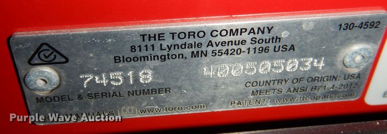 image for item KW9705 2017 Toro Grandstand  ZTR lawn mower