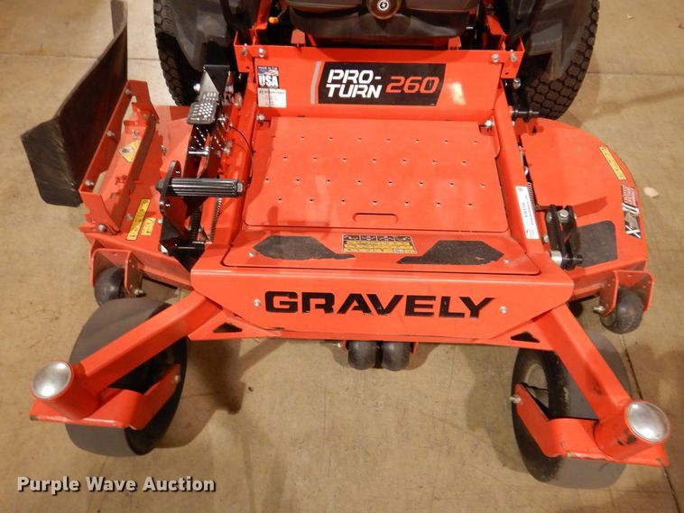 image for item KW9709 2019 Gravely Proturn 260  ZTR lawn mower