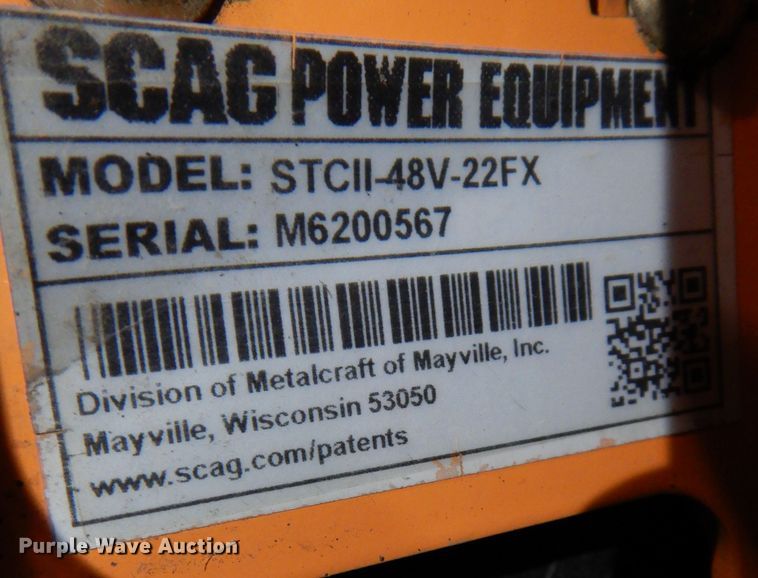 image for item KW9714 2017 Scag Tiger Cat II  ZTR lawn mower