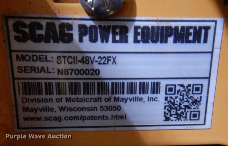 image for item KW9720 2018 Scag Tiger Cat II  ZTR lawn mower