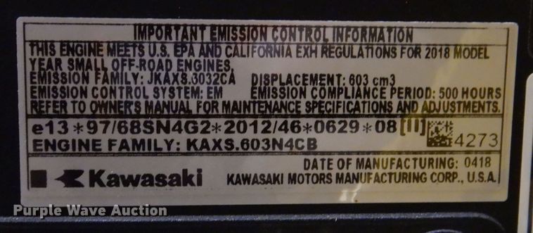 image for item KW9723 2018 Cub Cadet Pro HW300  ZTR lawn mower