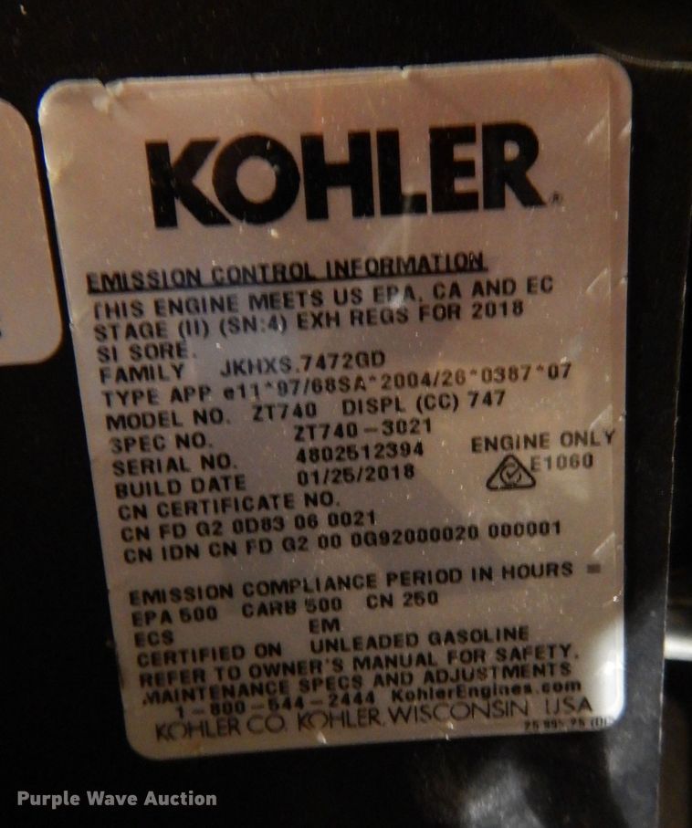 image for item KW9724 2018 Husqvarna M-ZT61  ZTR lawn mower